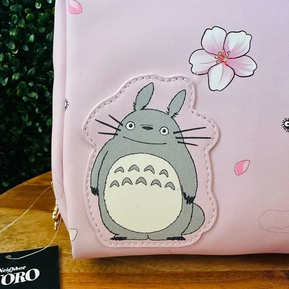Studio Ghibli My Neighbor Totoro Cherry Blossom Cosmetic Bag - Picture 2 of 7